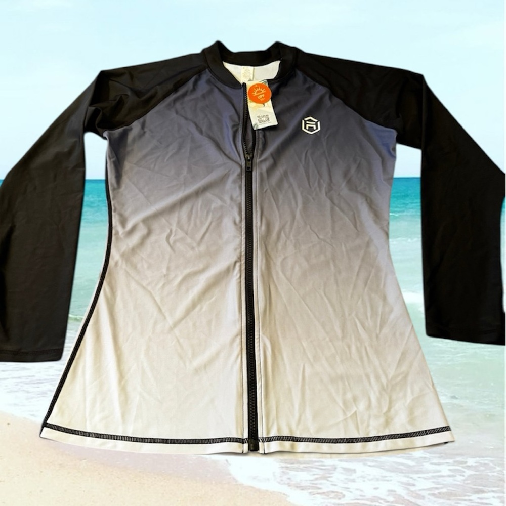 Zip-Up Long Sleeve Rash Guard